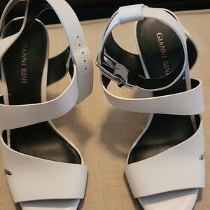 Gianni Bini White Strappy Sandals